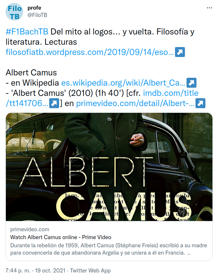 Albert Camus - Filosofía y literatura