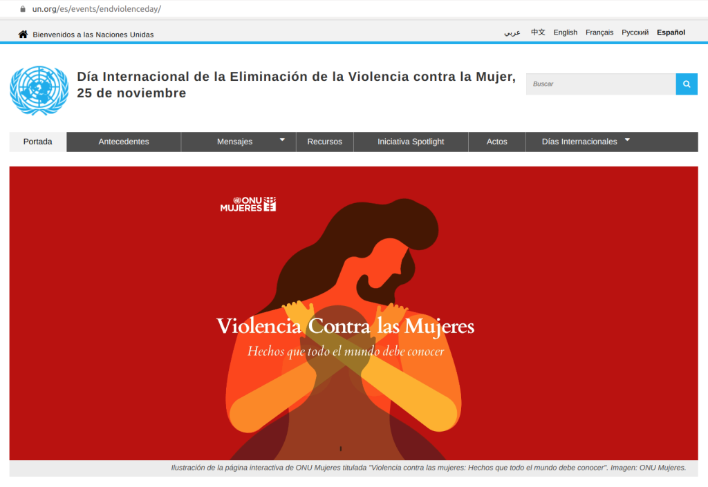 Día Internacional de la Eliminación de la Violencia contra la Mujer, 25 de noviembre - En la ONU