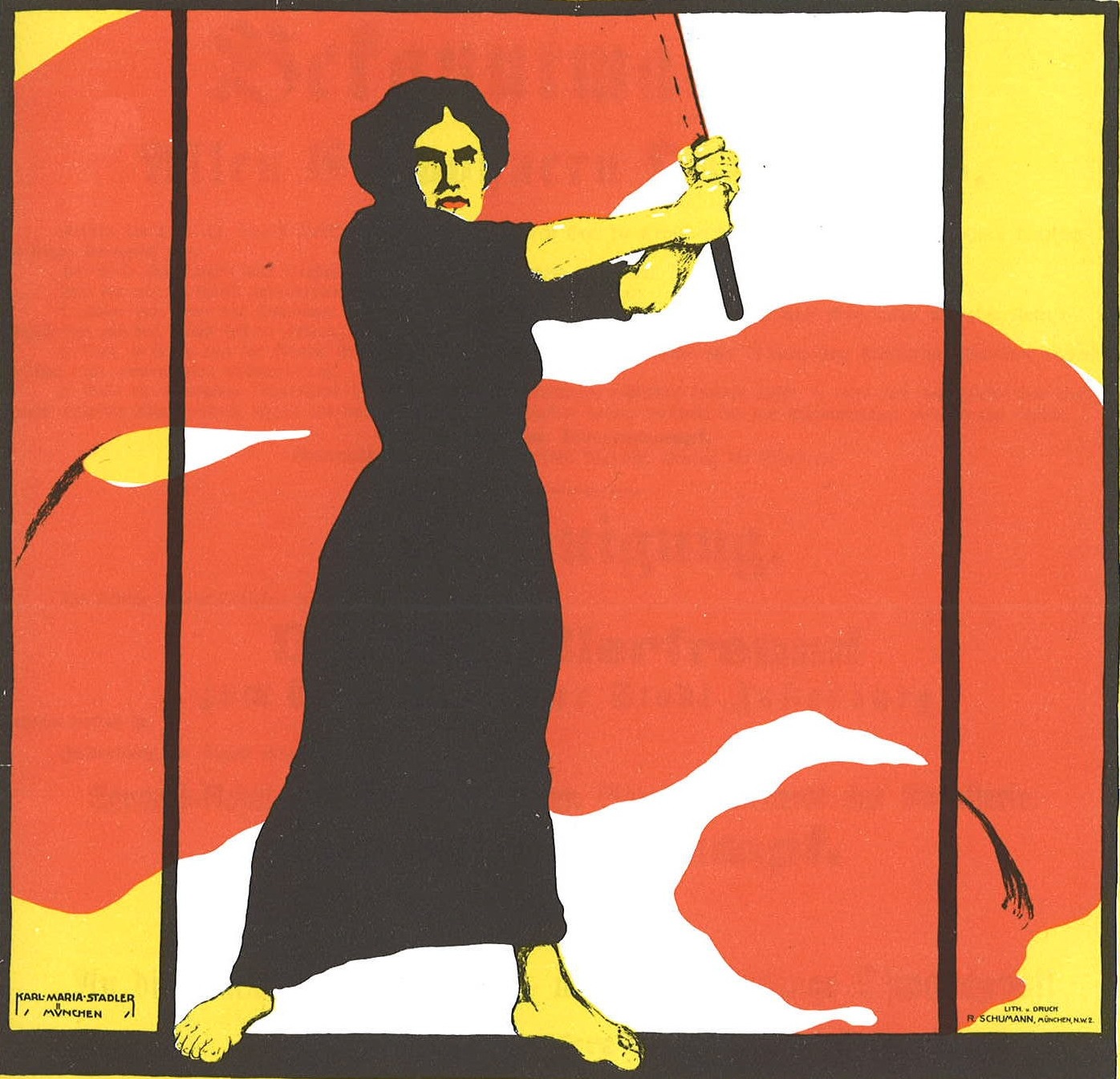 Poster para el Día de la Mujer de 1914, reclamando el derecho al voto para las mujeres